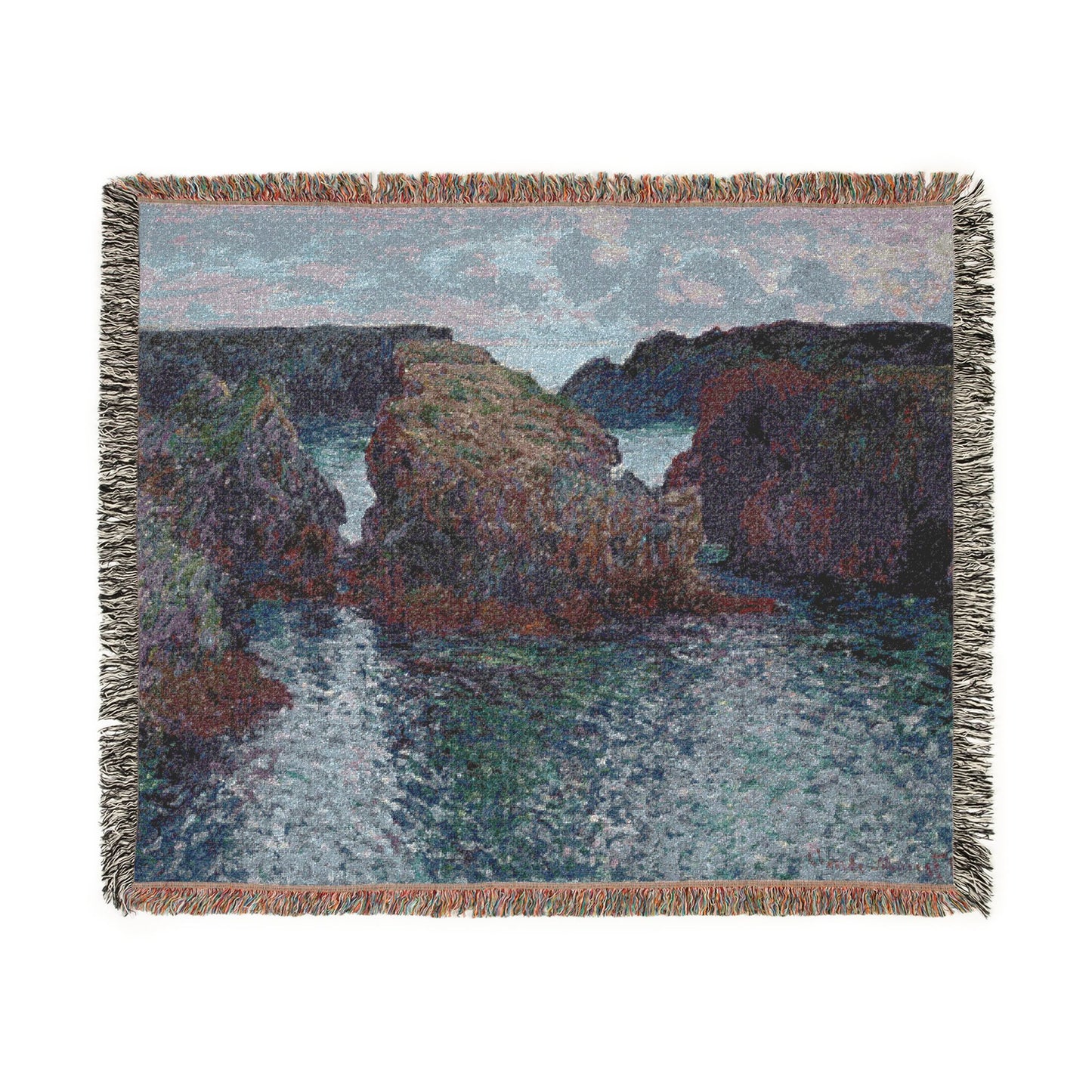 Claude Monet - Rocks at Port-Goulphar, Belle-Île | Tapestry Blanket