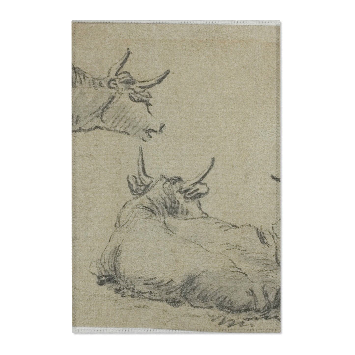 Aelbert Cuyp - Three Sketches of Cows | Area Rug