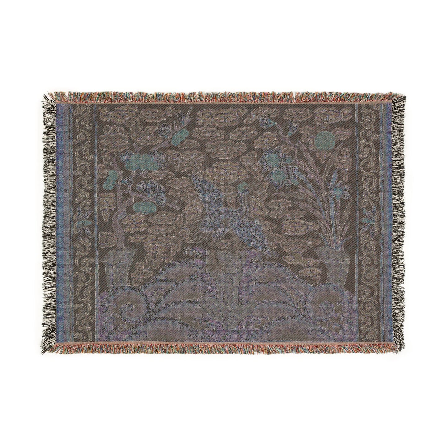 146_rank-badge-with-crane | Woven Tapestry Blanket