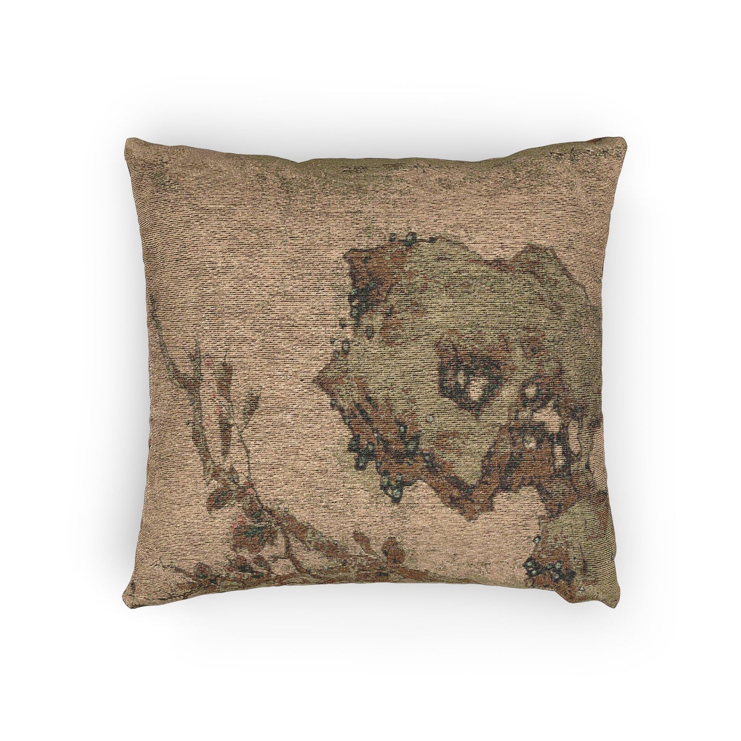 Birds on a Tree with Fruit and Autumn Foliage Woven Pillow