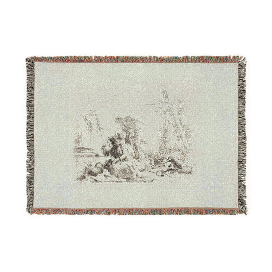 A Woman with Her Arms — Tiepolo Tapestry Blanket