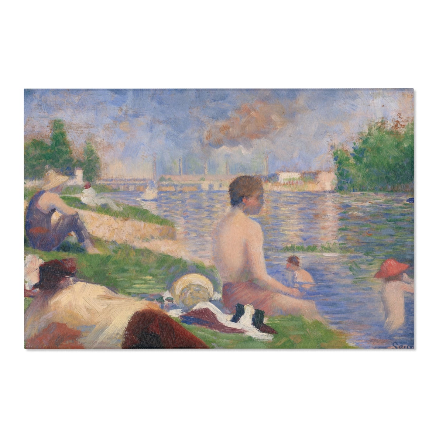 Georges Seurat - Final Study for Bathers at Asnières | Area Rug