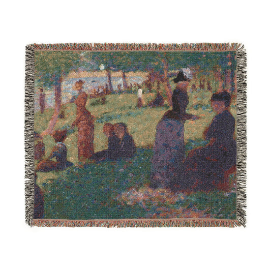 Oil Sketch for A Sunday — Seurat Tapestry Blanket