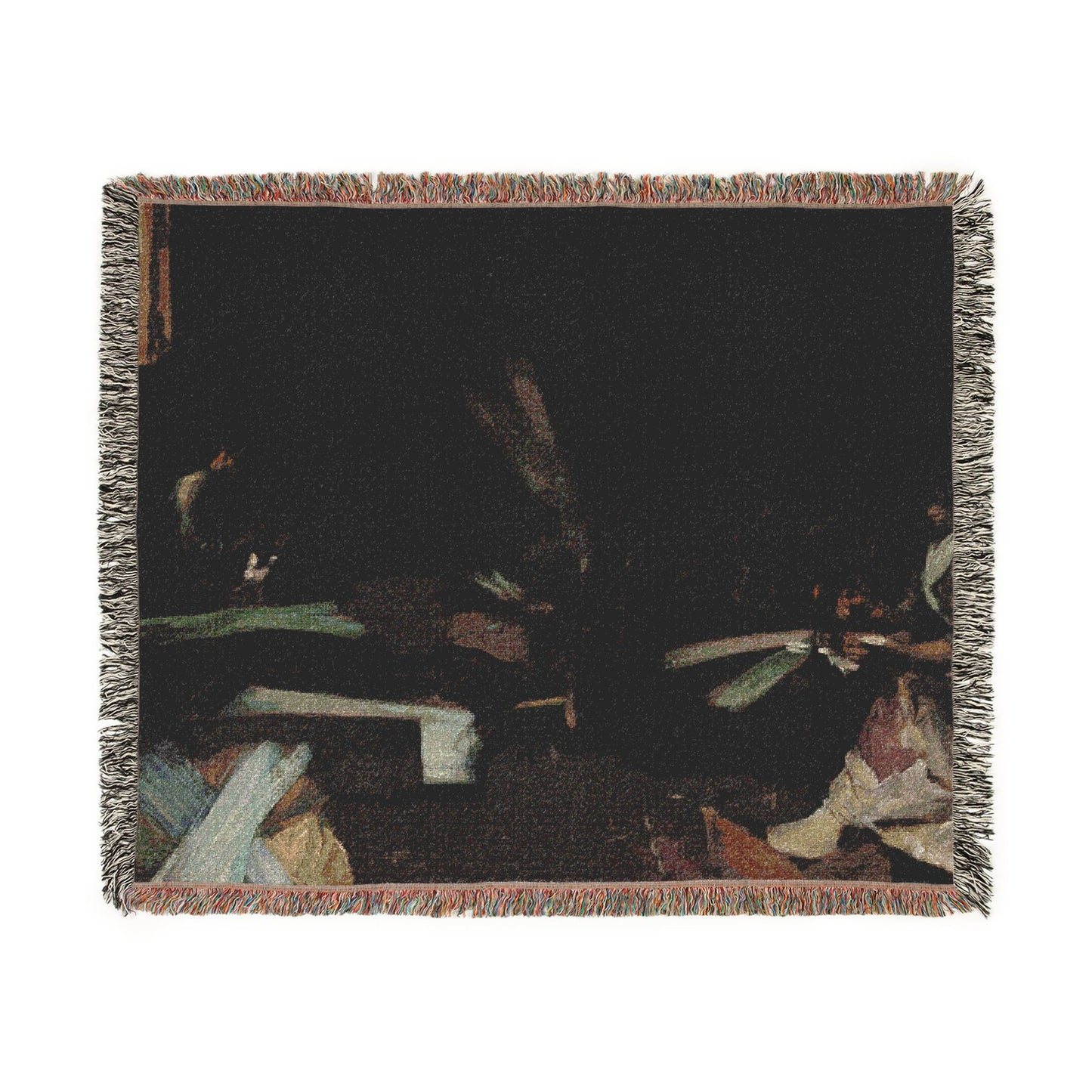 John Singer Sargent - Venetian Glass Workers | Woven Tapestry Blanket