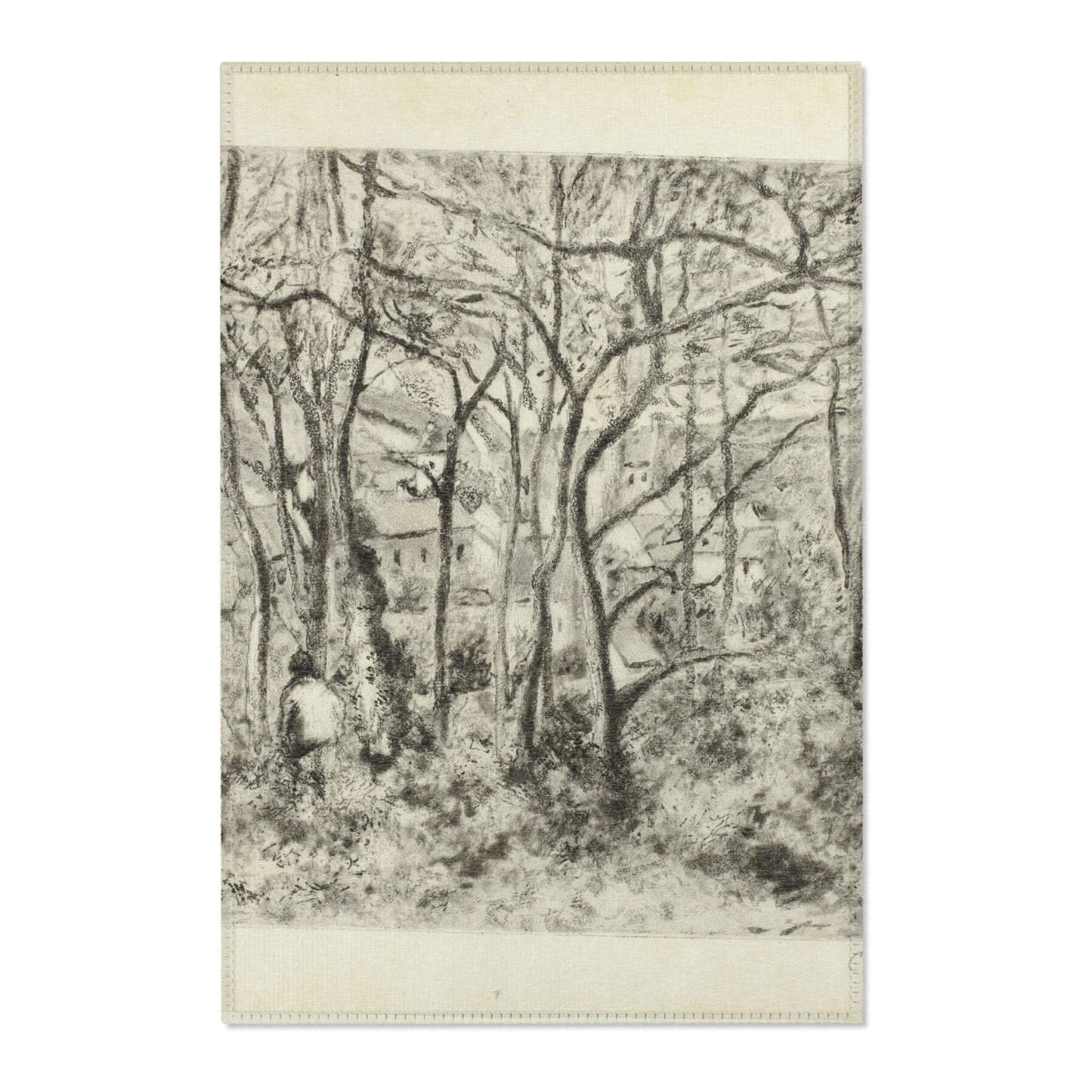 Camille Pissarro - Woodlands at the Hermitage | Area Rug