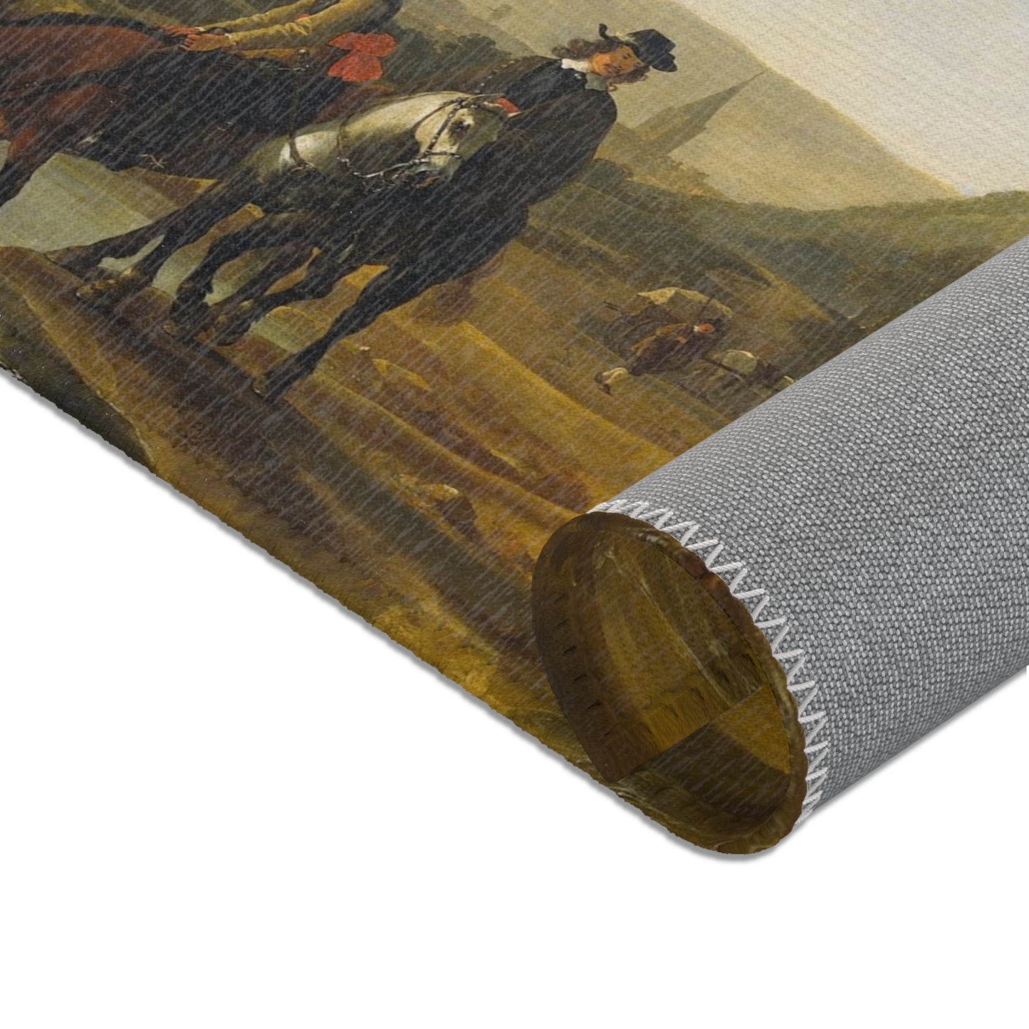Aelbert Cuyp - Rivierlandschap met ruiters - Google Art Project | Area Rug