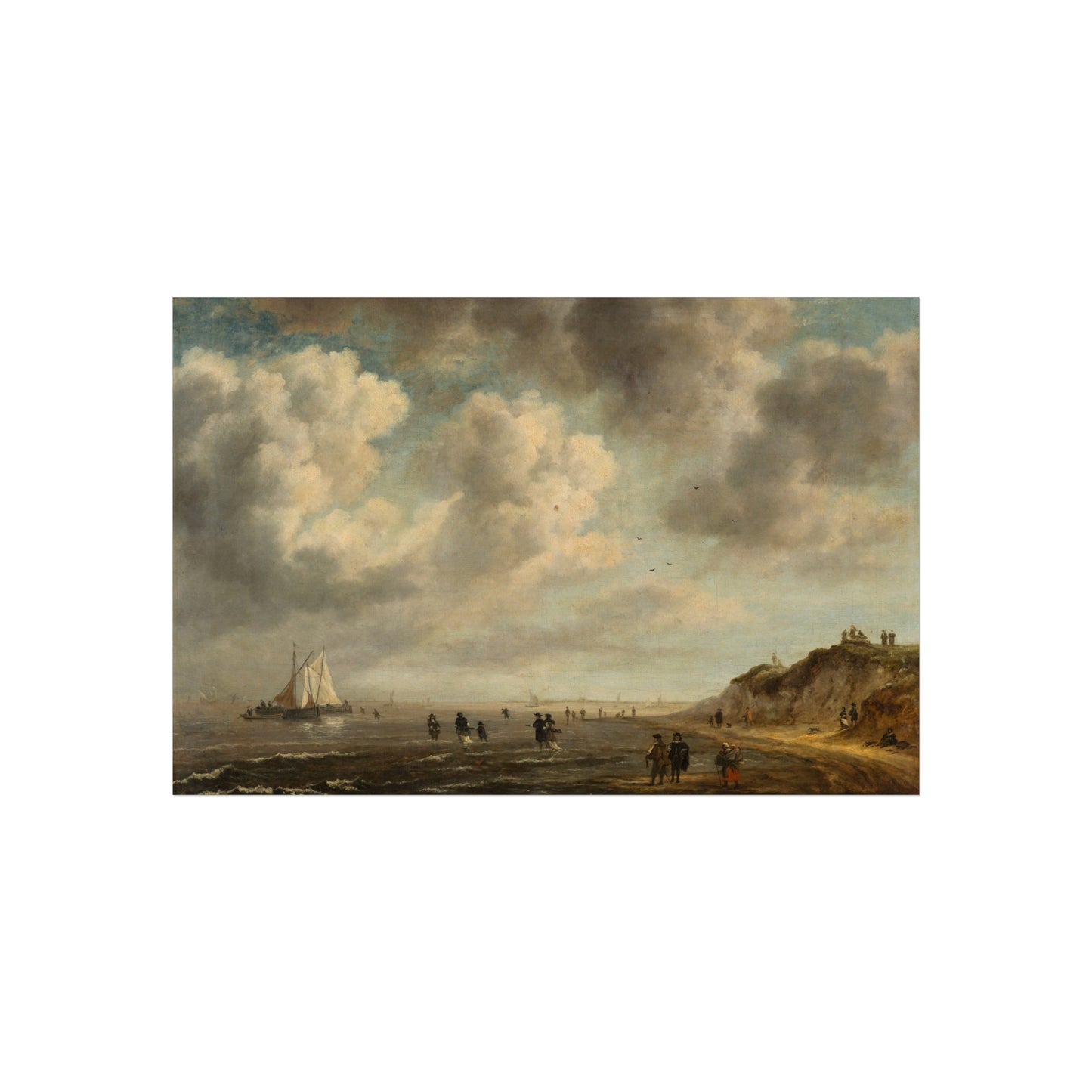 Naar Jacob van Ruisdael - Beach View - 154 - Mauritshuis | Fine Art Poster