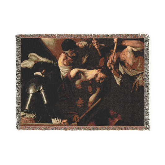 The Crowning with Thorns — Caravaggio Tapestry Blanket