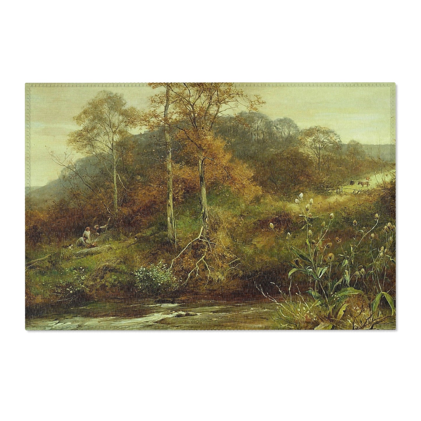David Bates - Autumn River Scene, The Brook | Area Rug