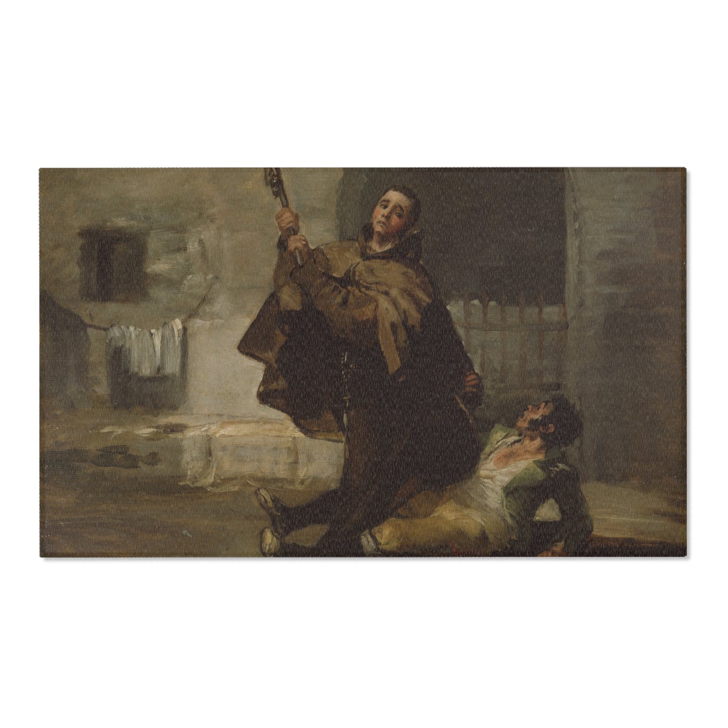 Francisco José de Goya y Lucientes - Friar Pedro Clubs El Maragato with the Butt of the Gun | Area Rug