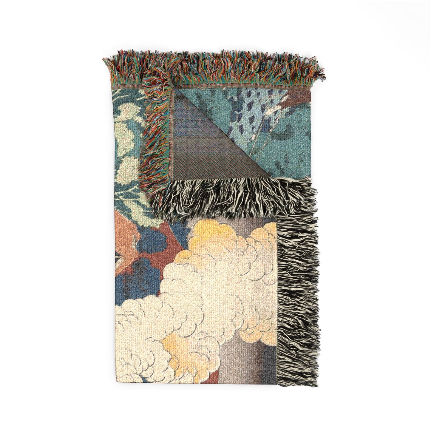 Poem by Kakinomoto no Hitomaro, from One Hundred Poems by One Hundred Poets Explained by an Old Nurse Woven Throw Blanket