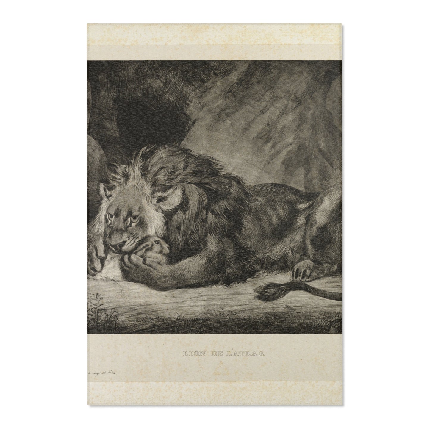 Eugène Delacroix - Lion of the Atlas Mountains | Area Rug