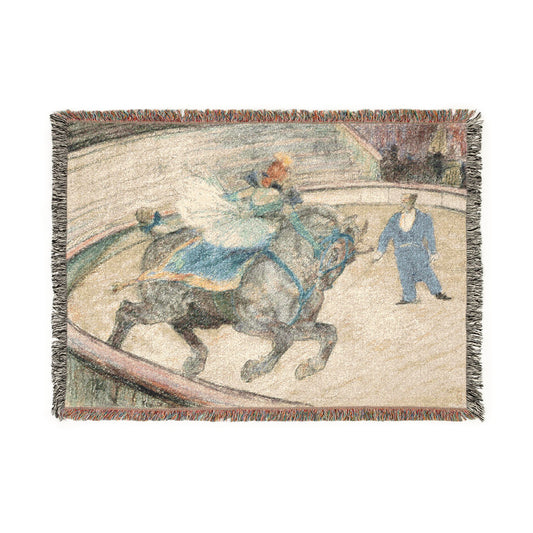 At the Circus: Work — Toulouse-Lautrec Tapestry Blanket