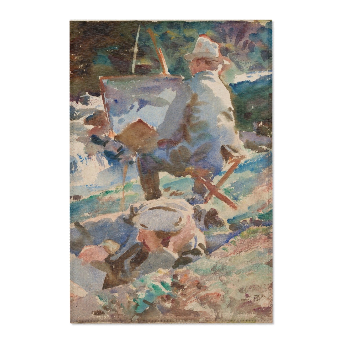 John Singer Sargent - An Artist at His Easel | Area Rug