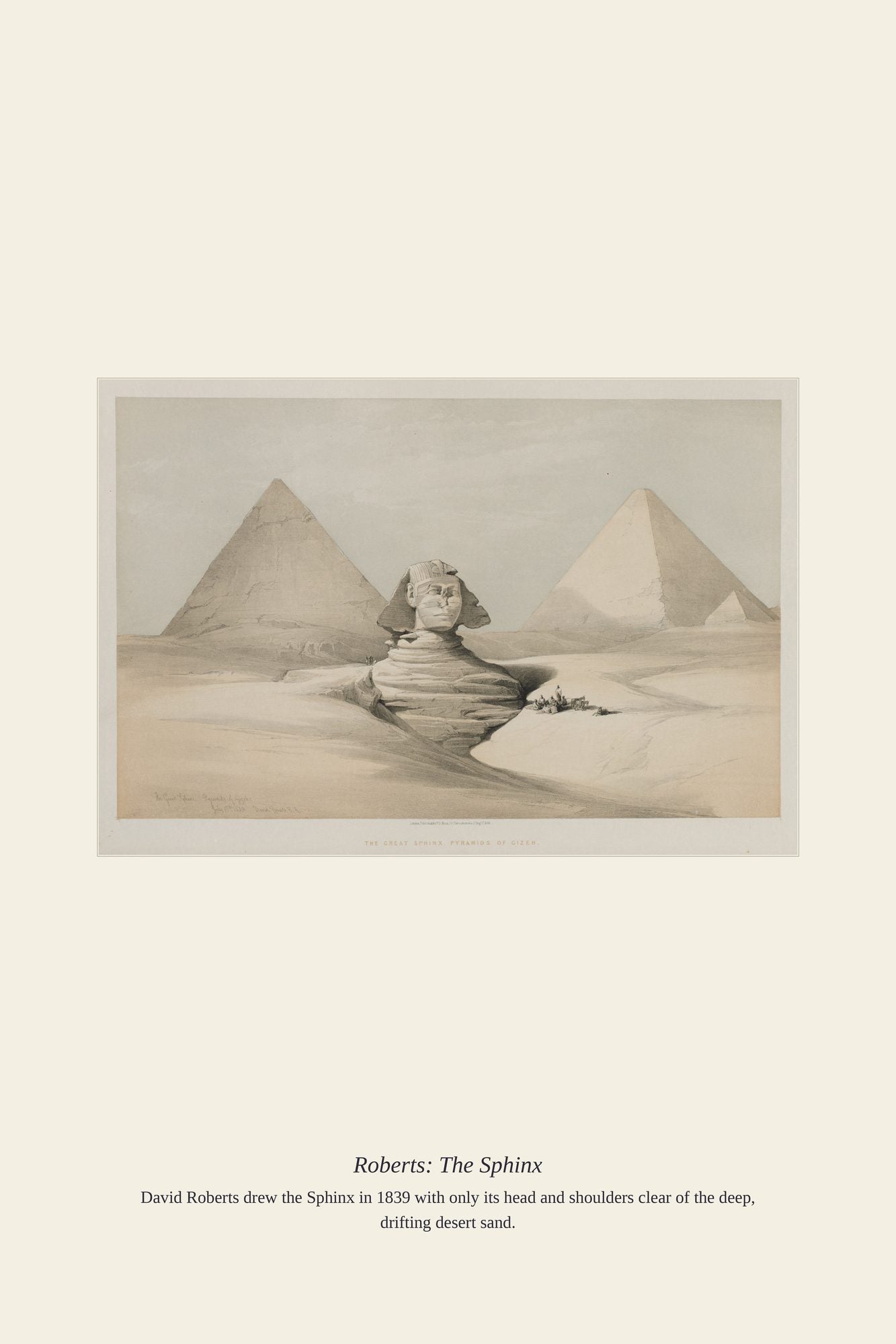 Roberts: The Sphinx — antique art print
