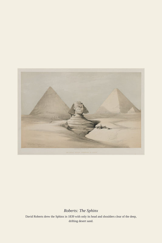 Roberts: The Sphinx — antique art print