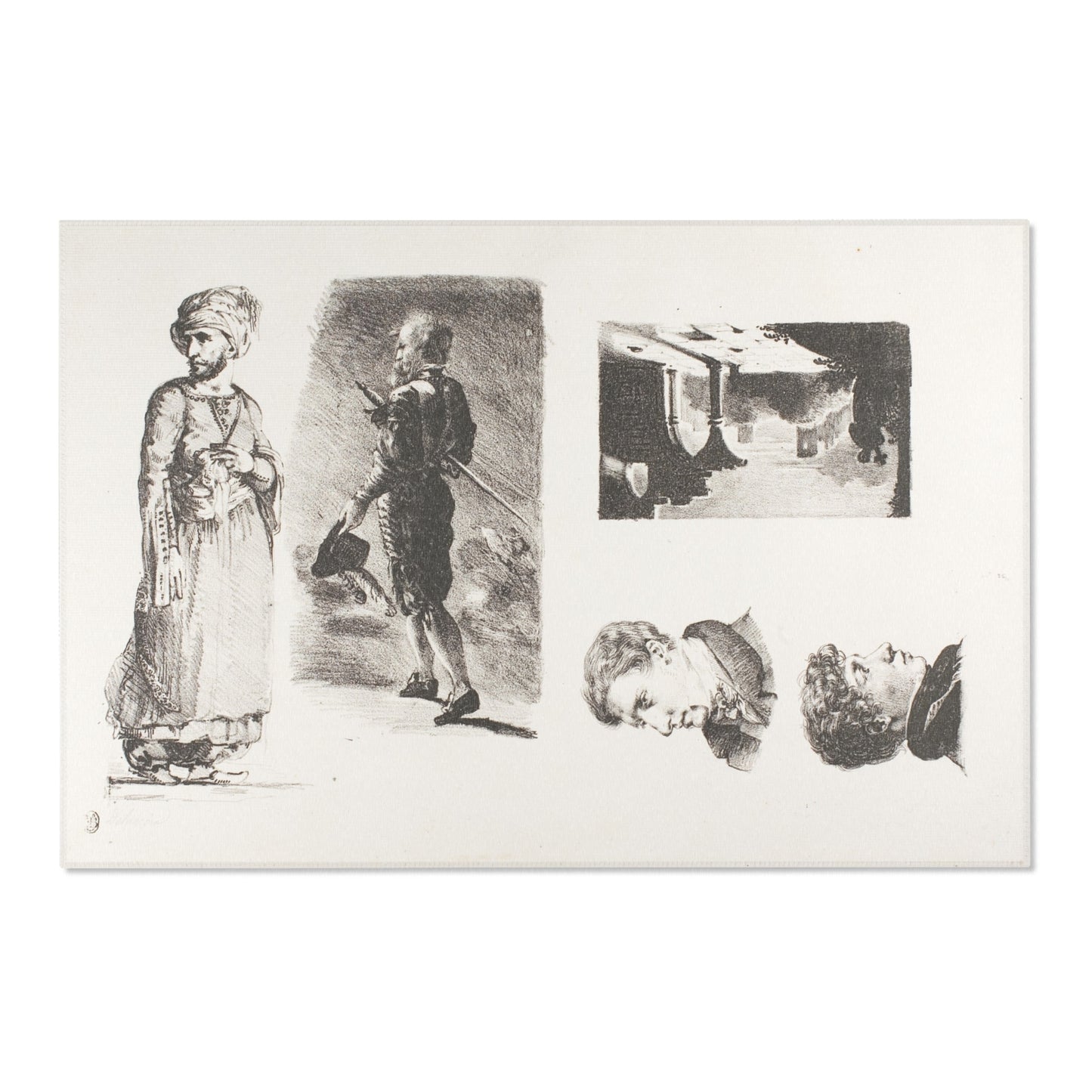 Eugène Delacroix - Sheet of Sketches | Area Rug