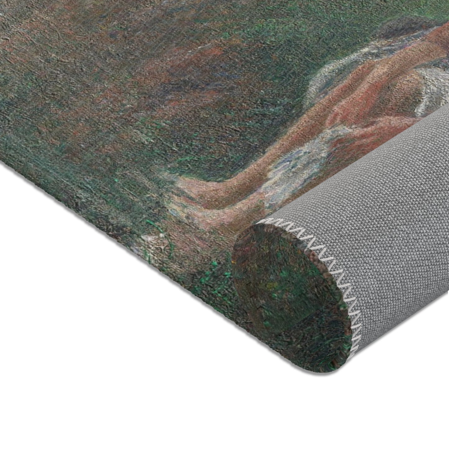 Camille Pissarro - Woman Bathing Her Feet in a Brook | Area Rug