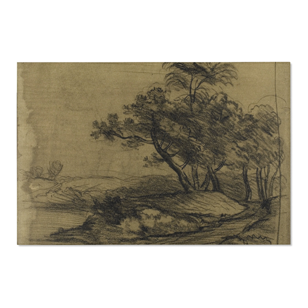 River Bank with Trees — Constable Area Rug