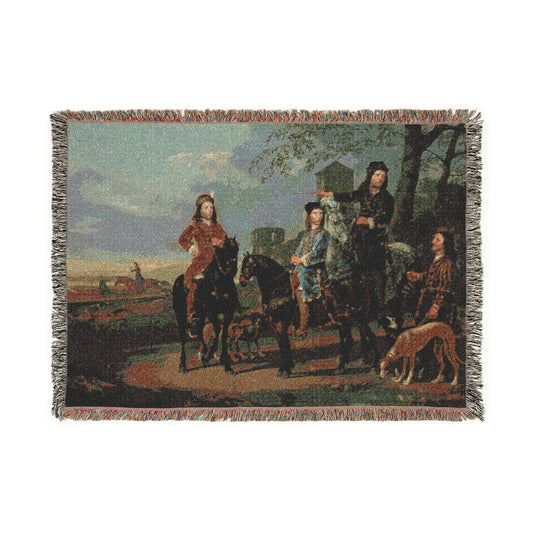 Equestrian Portrait of the Pompe — Cuyp Tapestry Blanket