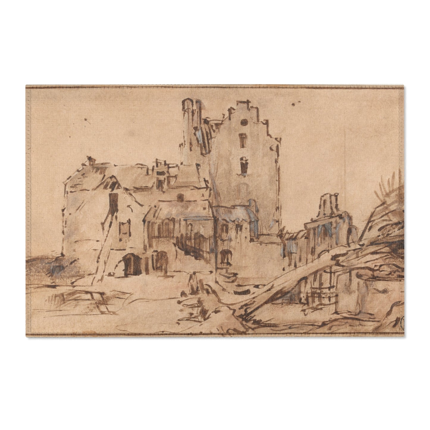Rembrandt van Rijn - Kostverloren Castle in Decay | Area Rug
