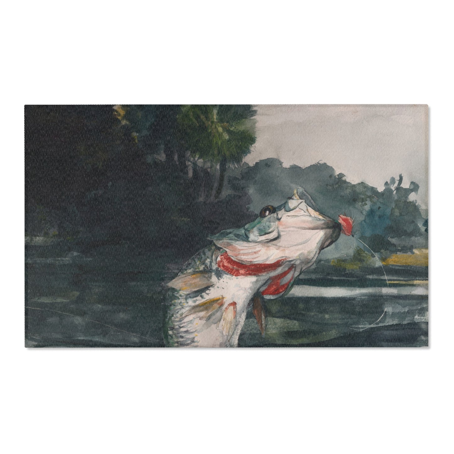 Winslow Homer - Life-Size Black Bass | Area Rug