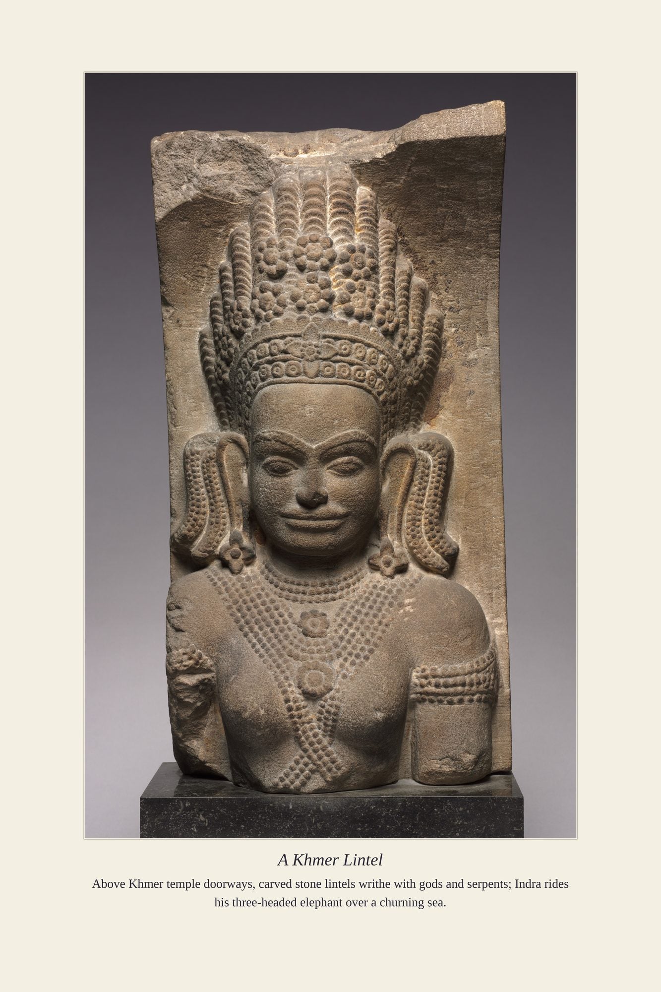 A Khmer Lintel — antique art print