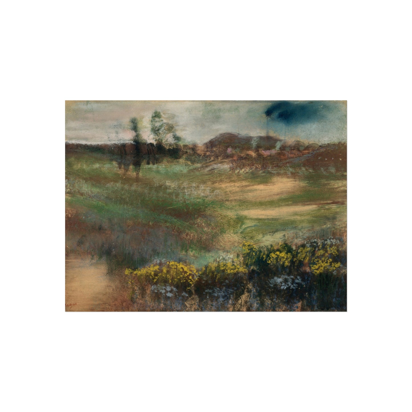 Hilaire Germain Edgar Degas - Landscape with Smokestacks | Fine Art Poster