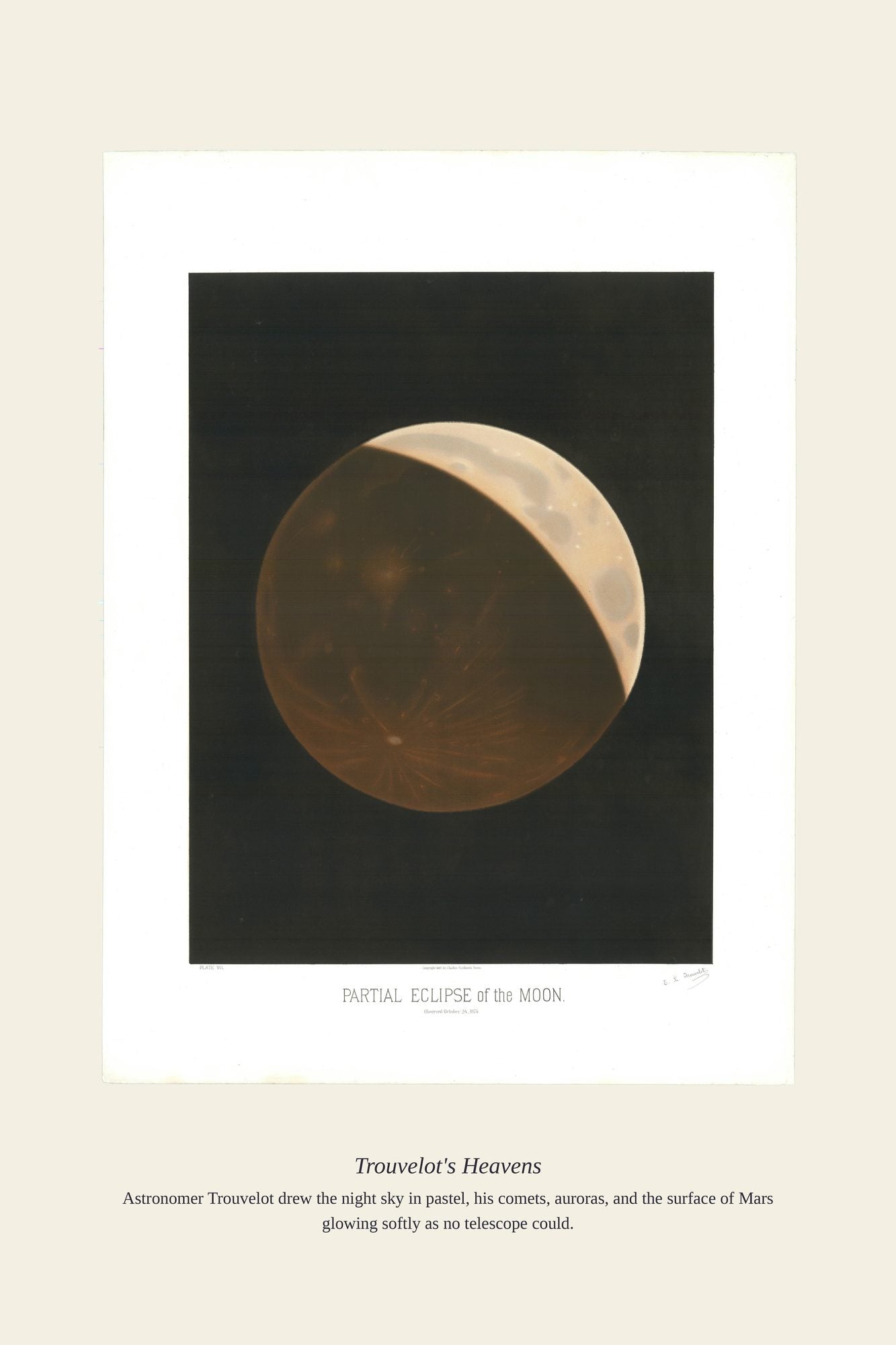Trouvelot's Heavens — antique art print