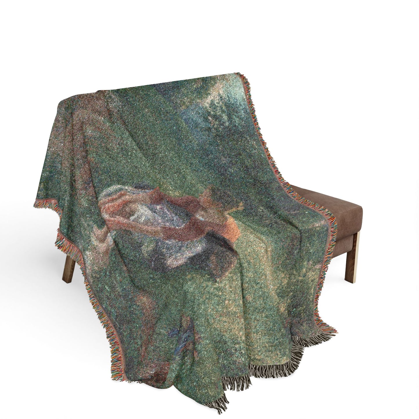 Camille Pissarro - Woman Bathing Her Feet in a Brook | Woven Tapestry Blanket