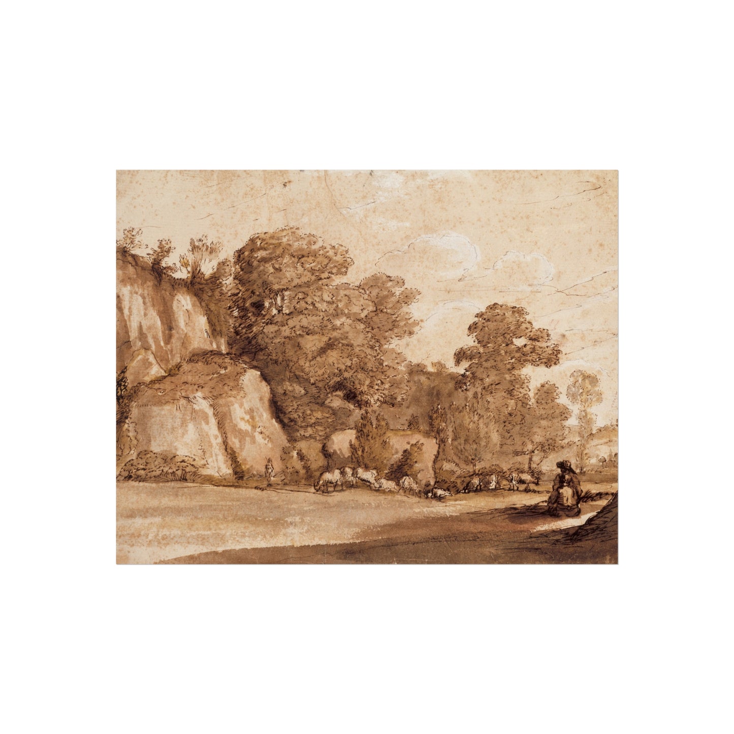 Claude Lorrain - A Rocky Hillside | Fine Art Poster