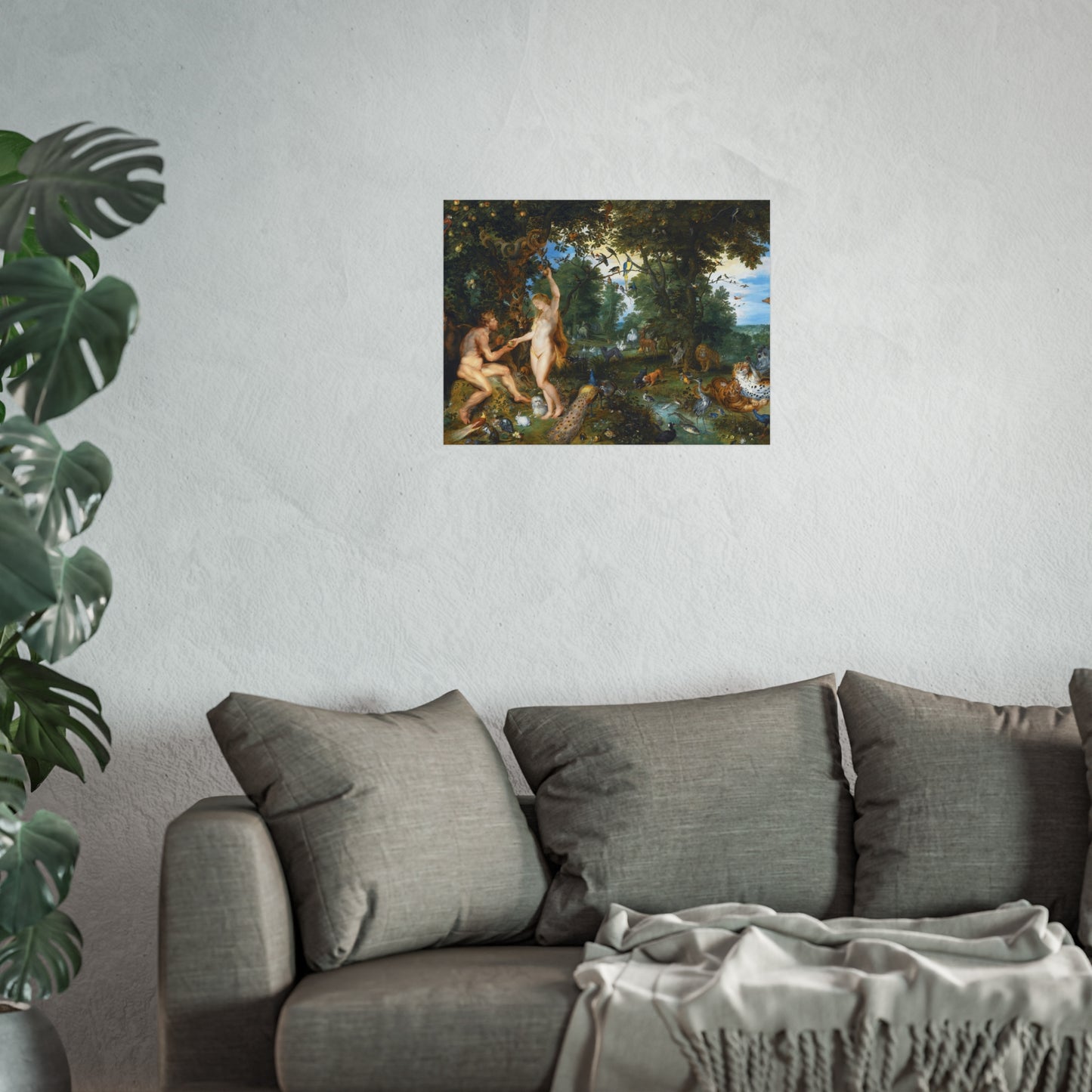 Jan Brueghel de Oude en Peter Paul Rubens - Het aards paradijs met de zondeval van Adam en Eva | Fine Art Poster