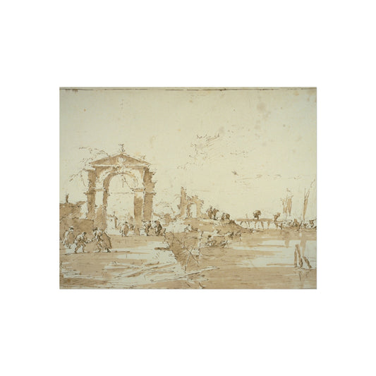 Gateway Near a Landing Bridge — Francesco Guardi Fine Art Poster