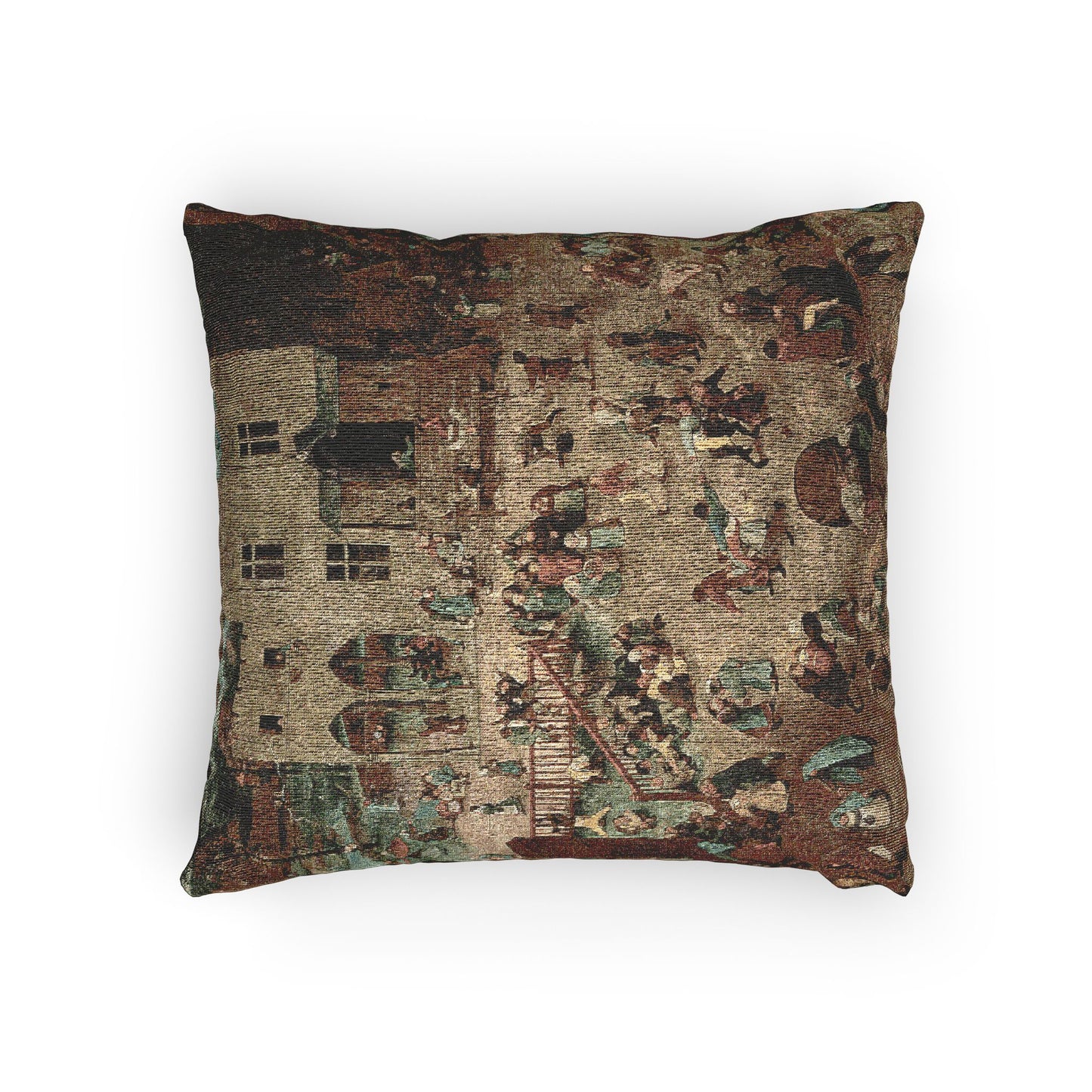 Pieter Bruegel the Elder - Children’s Games - Google Art Project | Woven Pillow