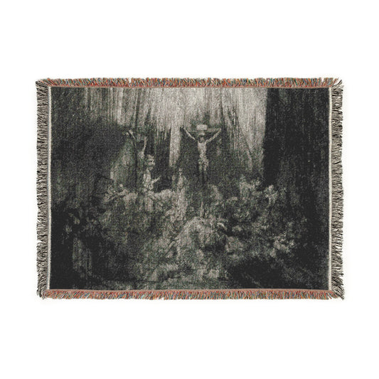 The Three Crosses — Rembrandt Tapestry Blanket