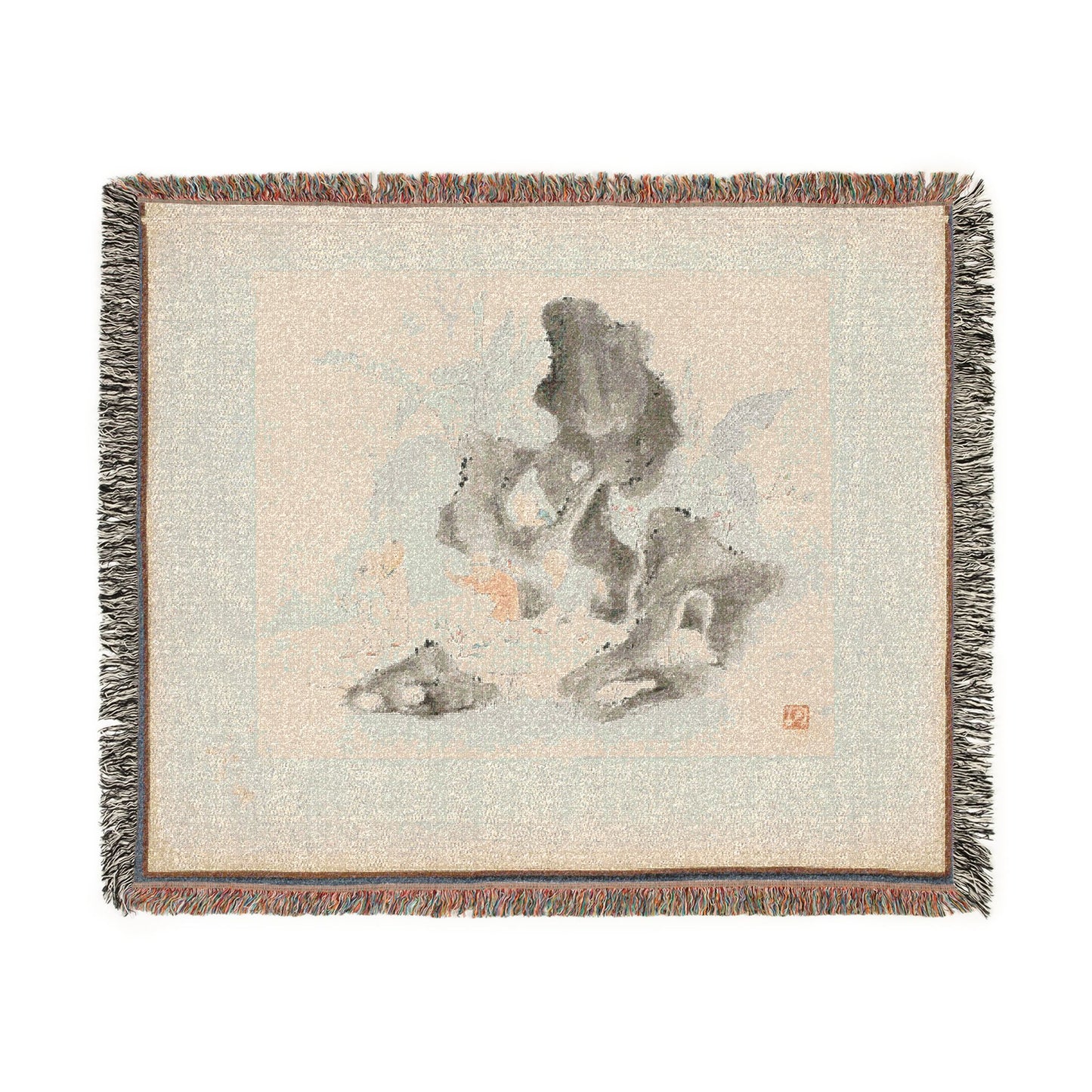 116_children-playing-blindman-s-buff-in-a-garden | Woven Tapestry Blanket