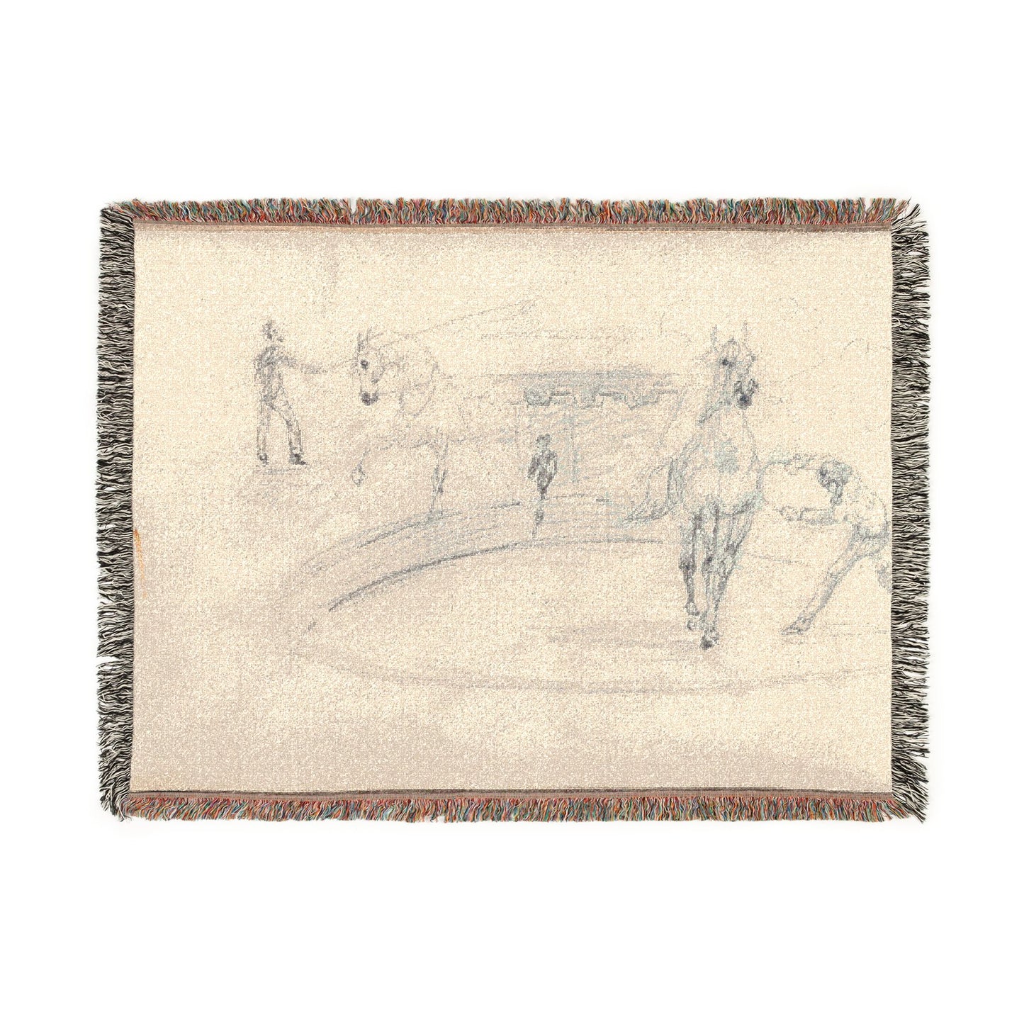 Henri de Toulouse-Lautrec - Sketchbook, 1880 | Woven Tapestry Blanket