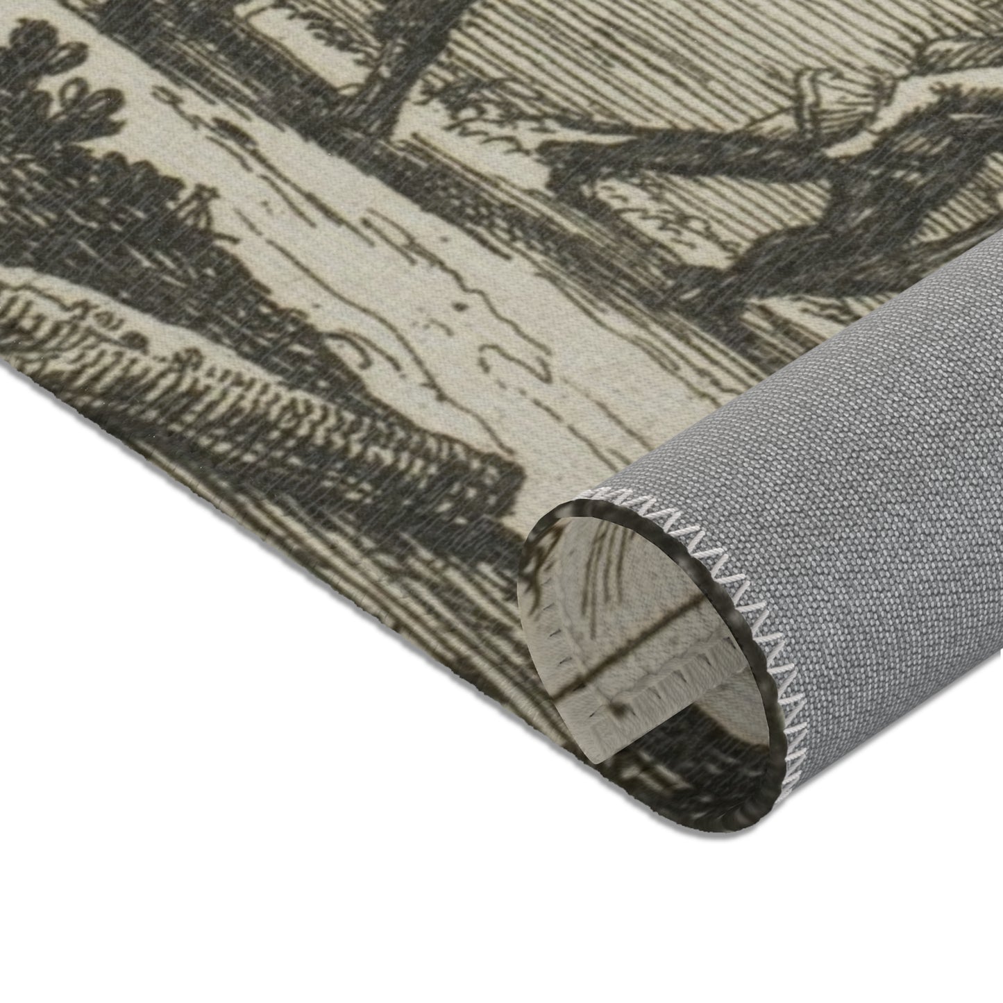 Claude Lorrain - Coast Scene with an Artist Drawing | Area Rug
