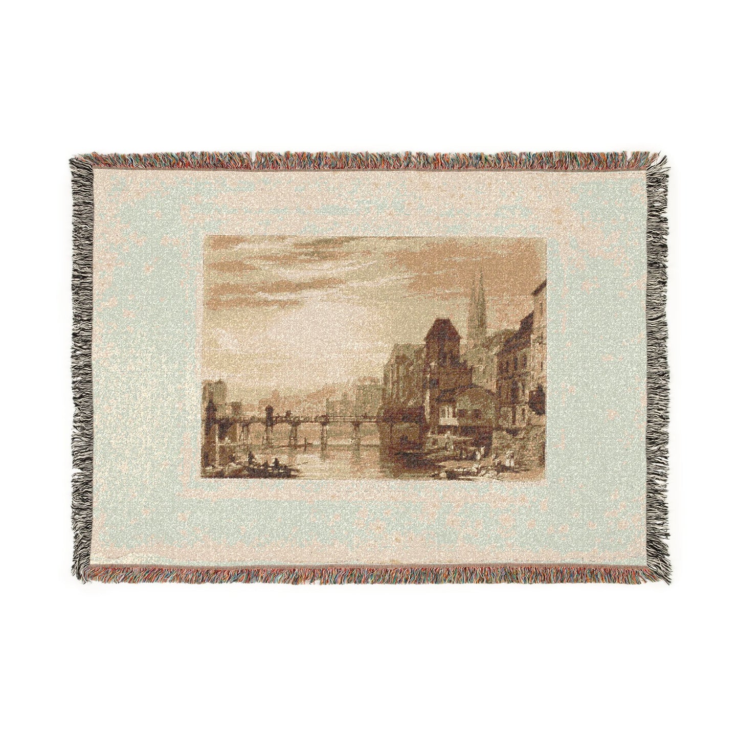 Joseph Mallord William Turner - Basle, plate 5 from Liber Studiorum | Woven Tapestry Blanket