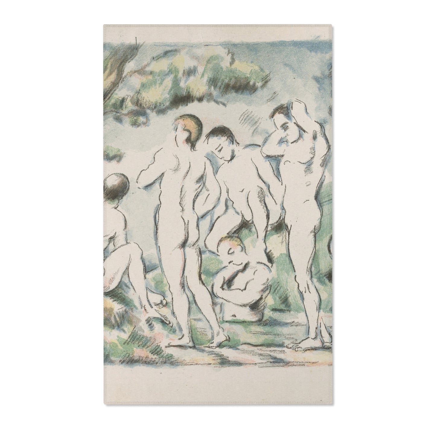 Paul Cezanne - Small Bathers | Area Rug