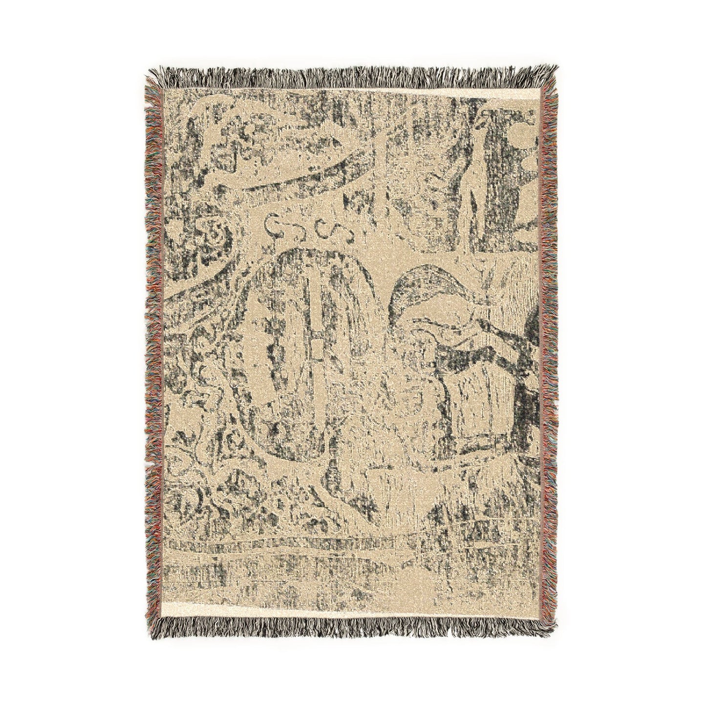 Paul Gauguin - Horse, with Other Animals and Ornaments | Woven Tapestry Blanket