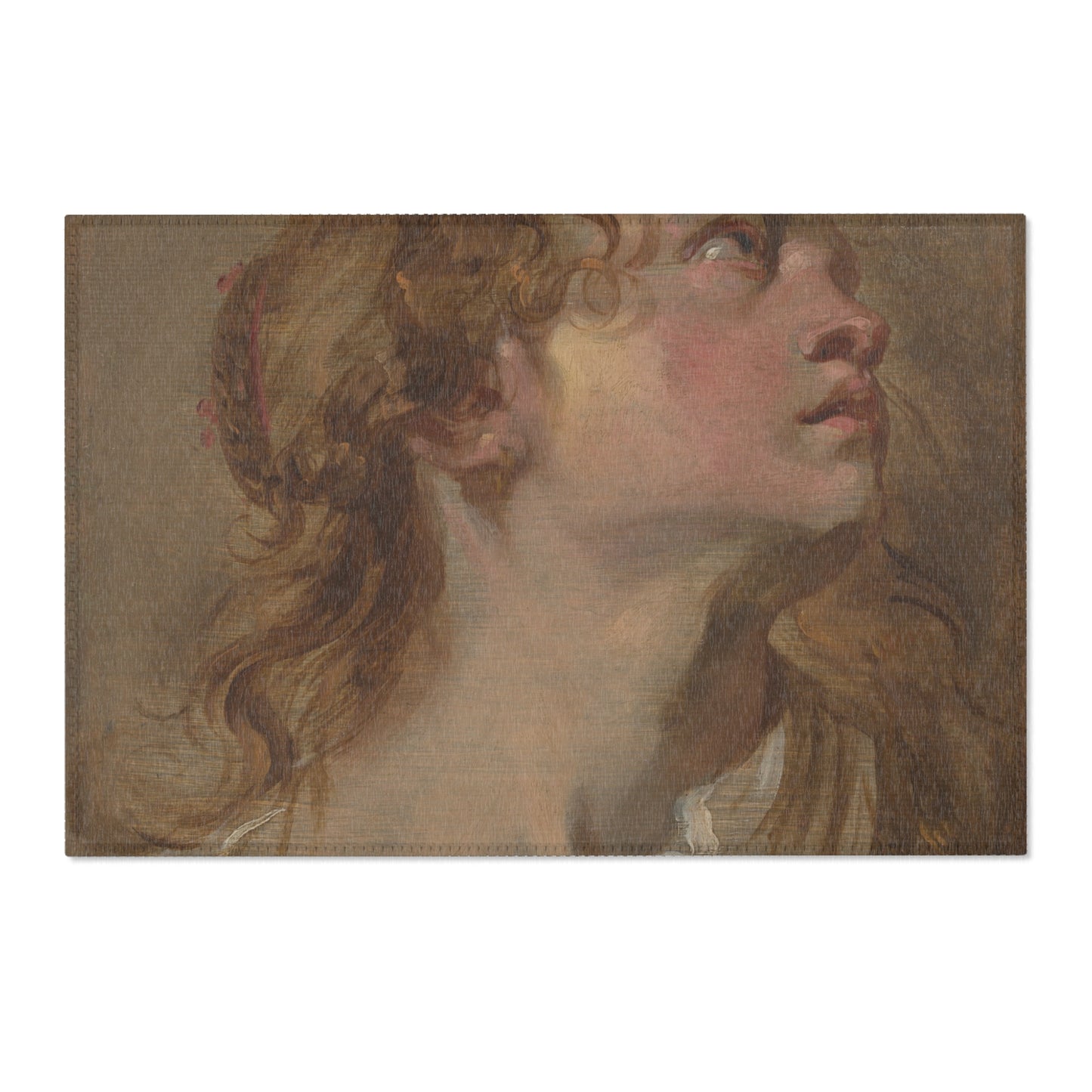 Anthony van Dyck - Head of a Girl | Area Rug