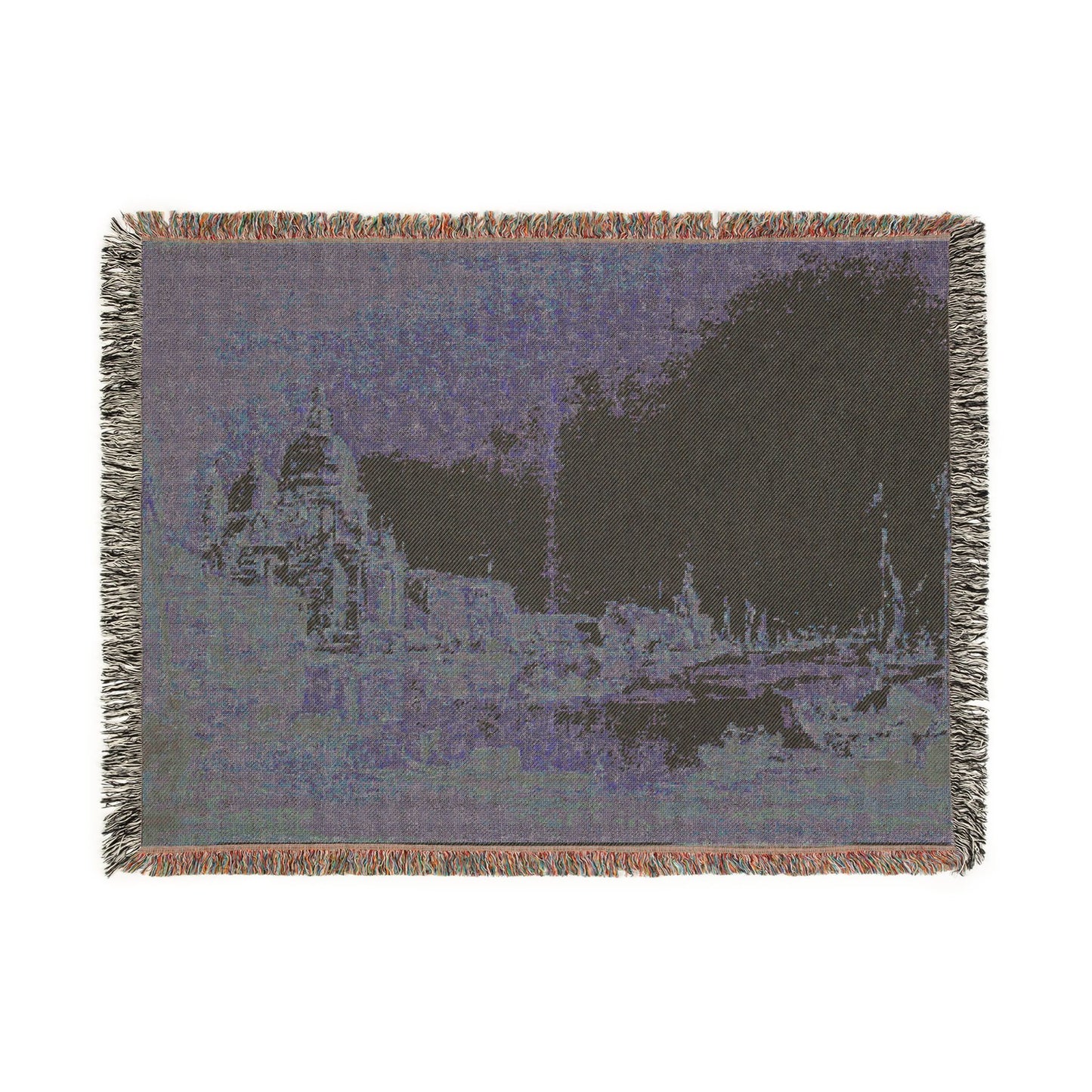 Imitator of Francesco Guardi - Bacino di San Marco with the Dogana del Mare and Santa Maria della Salute | Woven Tapestry Blanket