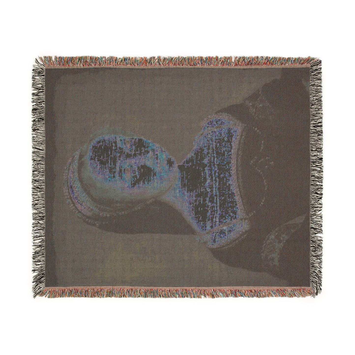 Portrait of a Woman Woven Throw Blanket