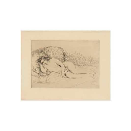 Woman Reclining, to the Left — Pierre-Auguste Renoir Fine Art Poster