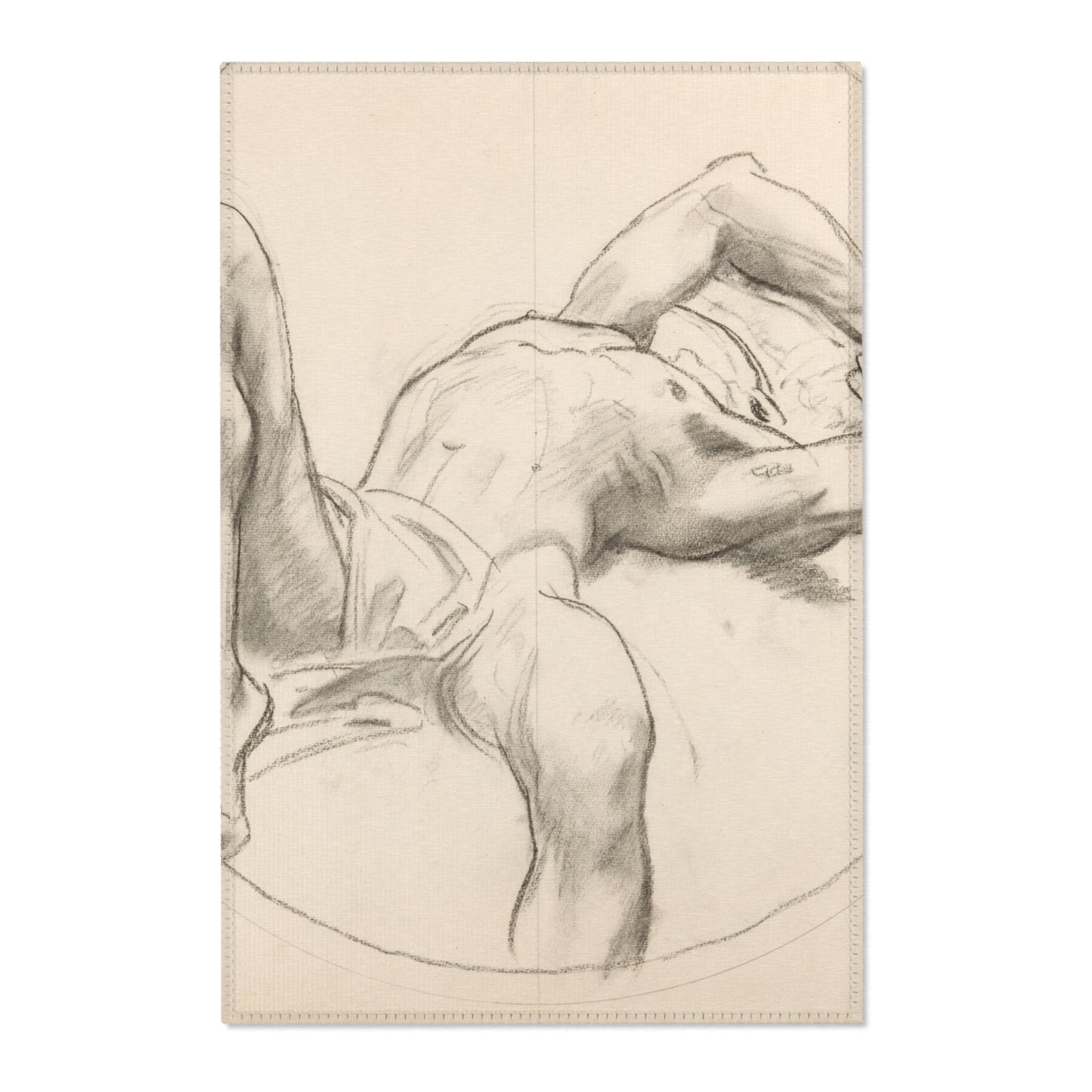 John Singer Sargent - Bound Man (recto); Sketch of Bound Man (verso) | Area Rug