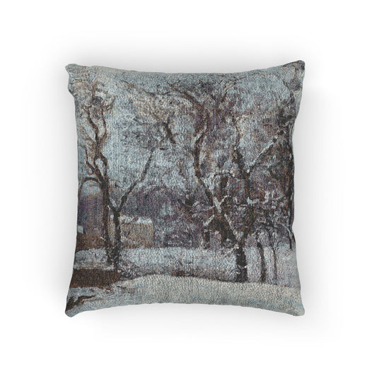 Snow at Louveciennes — Pissarro Pillow