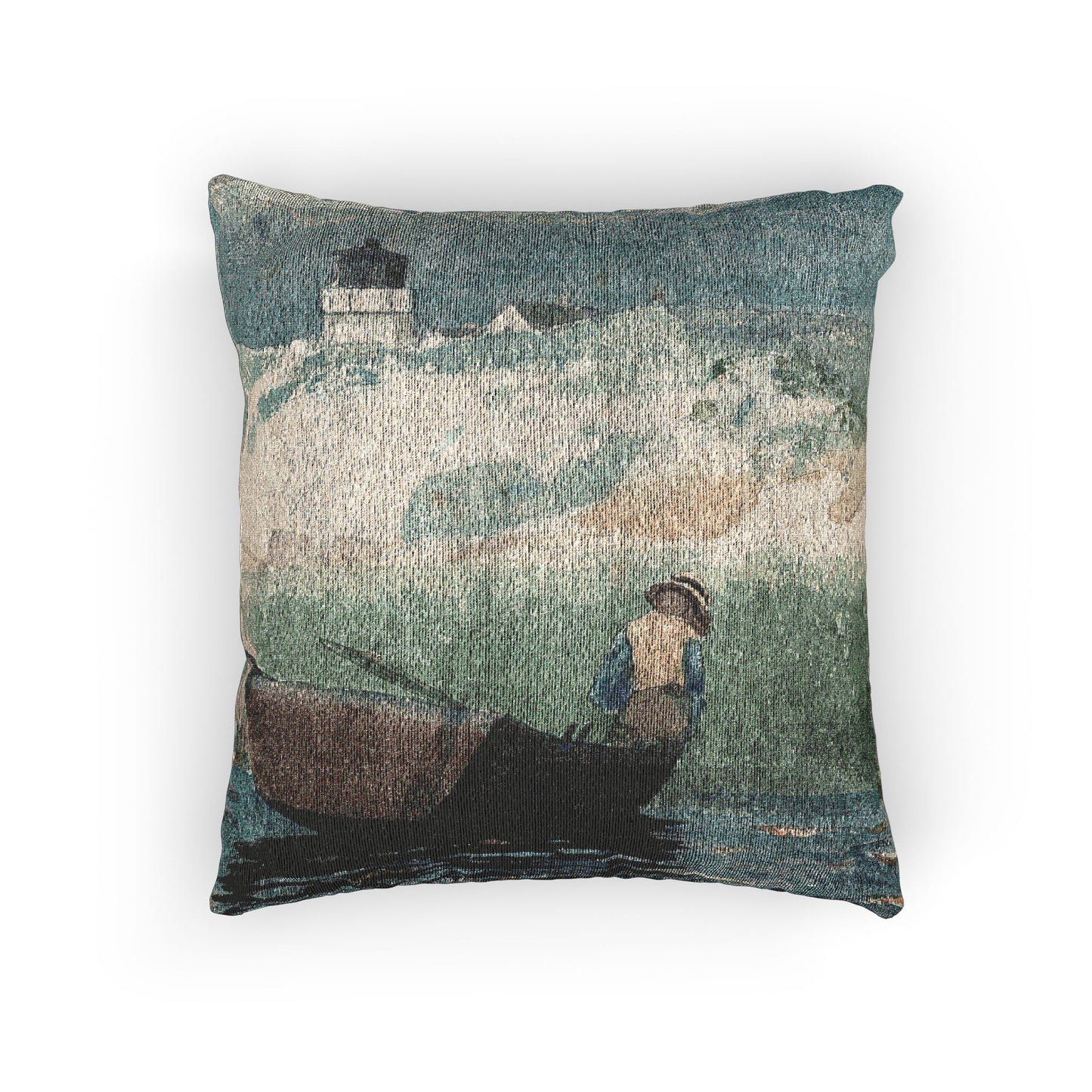 Winslow Homer - Boy in Boat, Gloucester | Woven Pillow