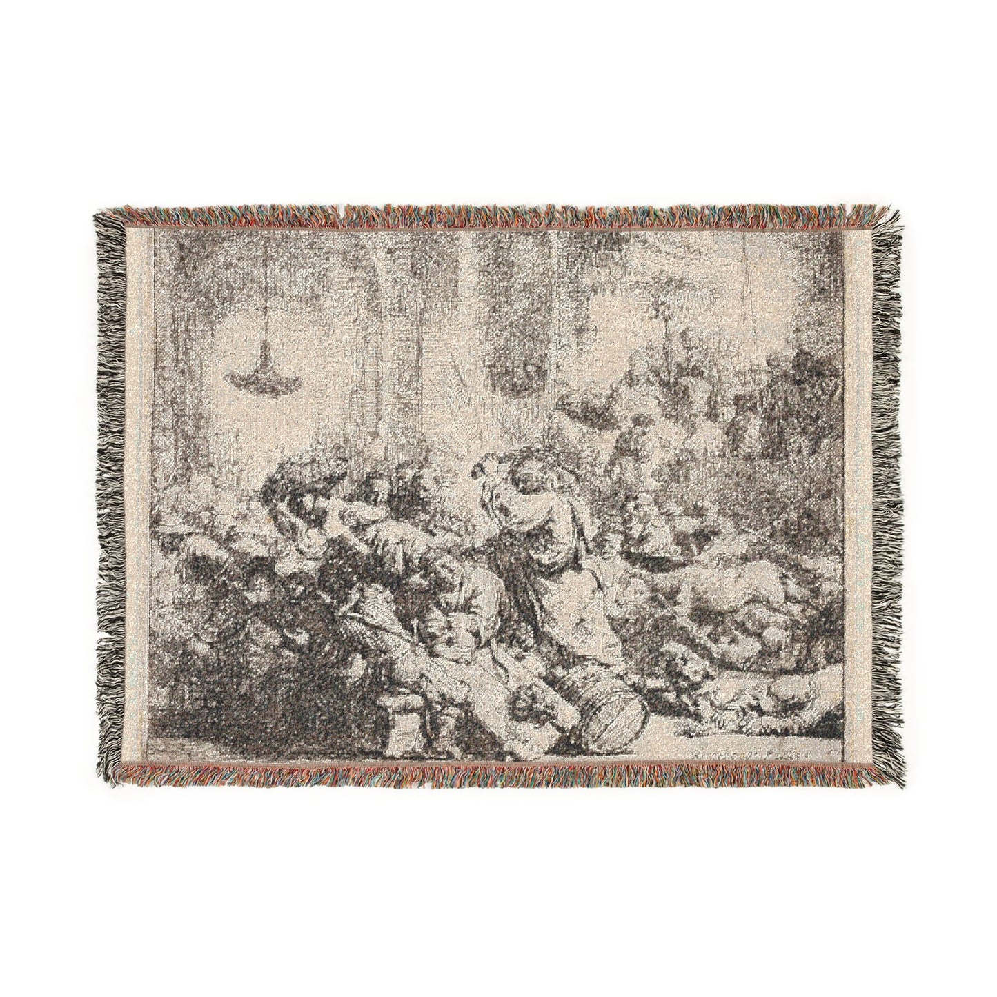 Rembrandt van Rijn - Christ Driving the Money Changers from the Temple | Woven Tapestry Blanket
