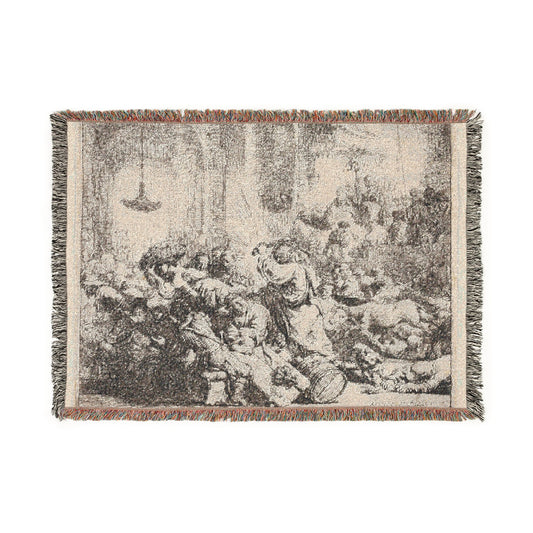Christ Driving the Money Changers — Rembrandt Tapestry Blanket